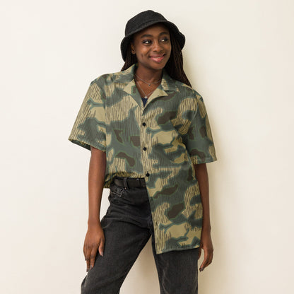 German Splittermuster Multi-terrain CAMO Unisex Short-Sleeve Button Shirt