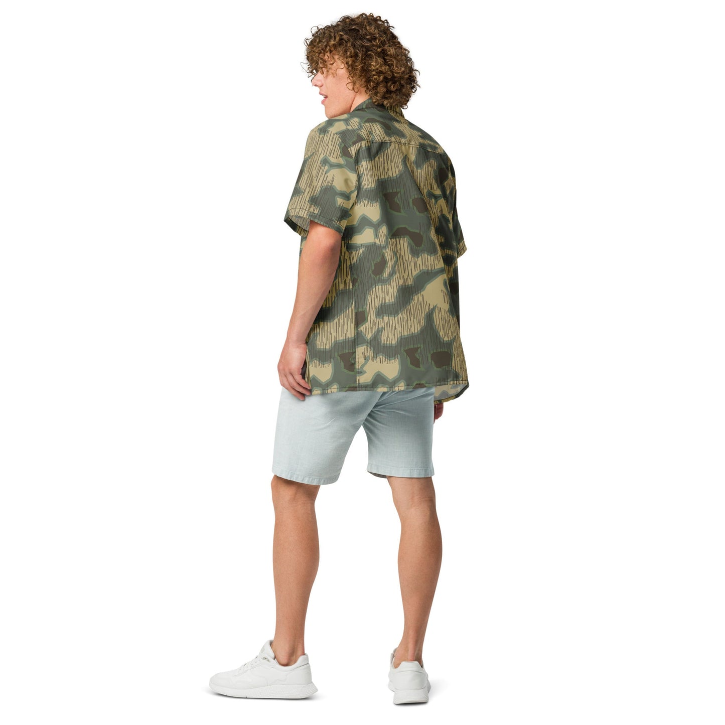German Splittermuster Multi-terrain CAMO Unisex Short-Sleeve Button Shirt