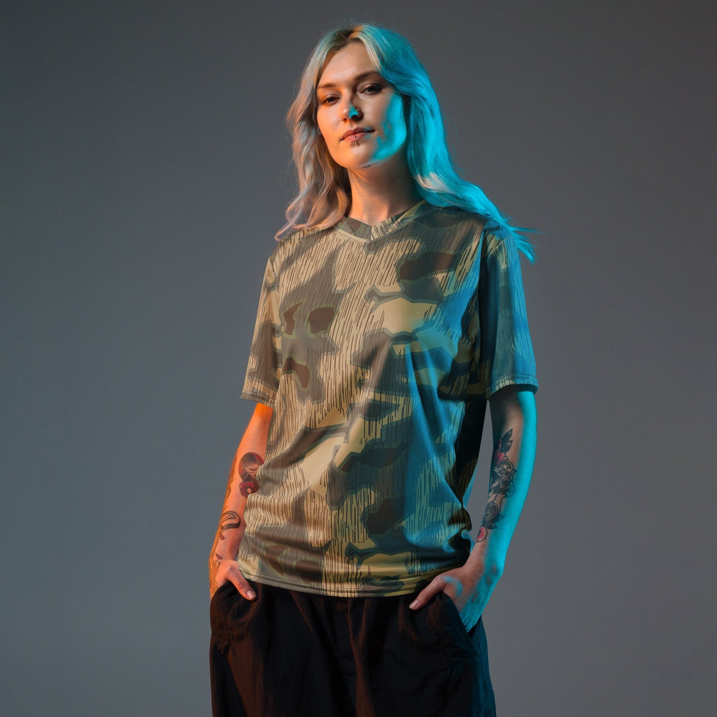 German Splittermuster Multi-terrain CAMO Unisex Sports Jersey