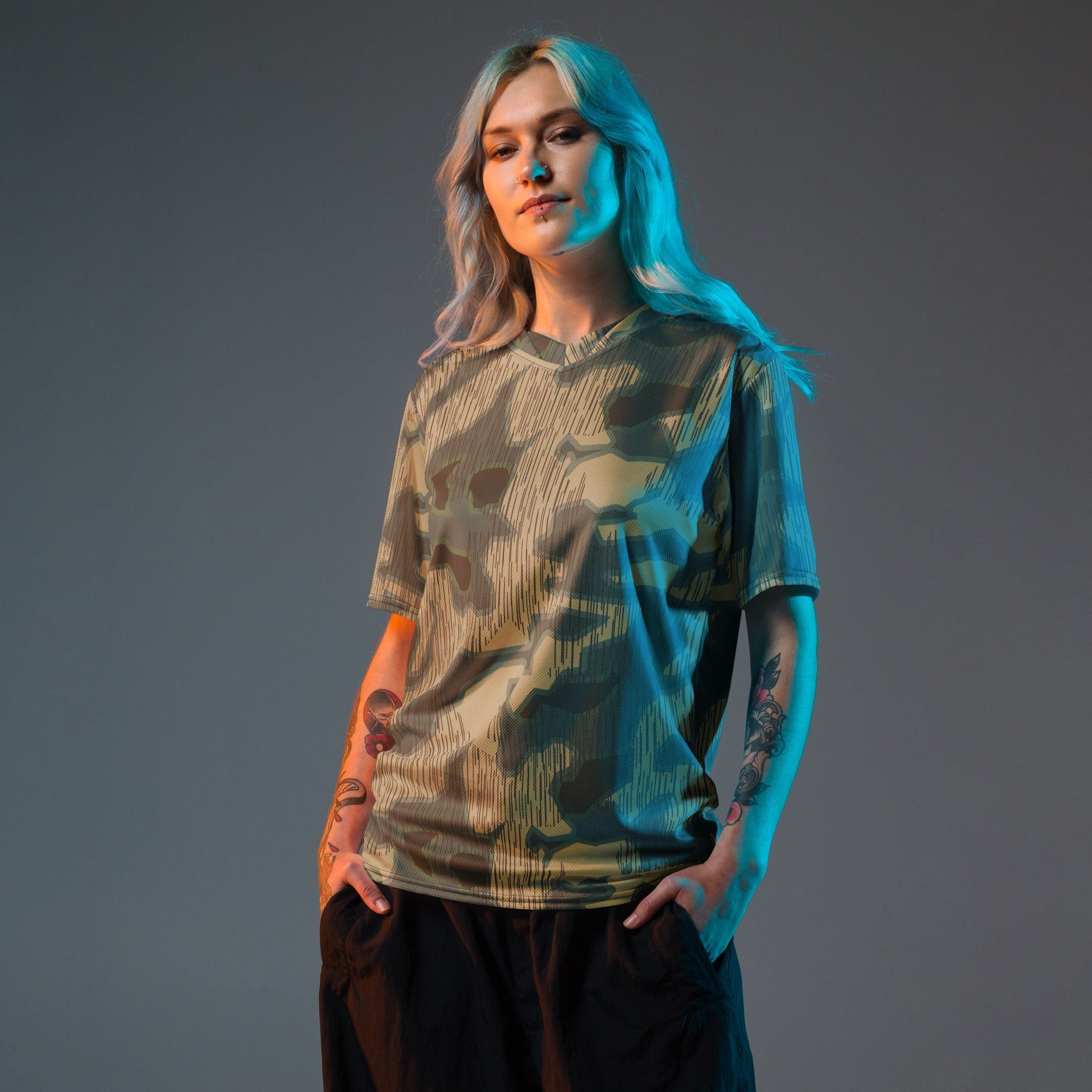 German Splittermuster Multi-terrain CAMO Unisex Sports Jersey
