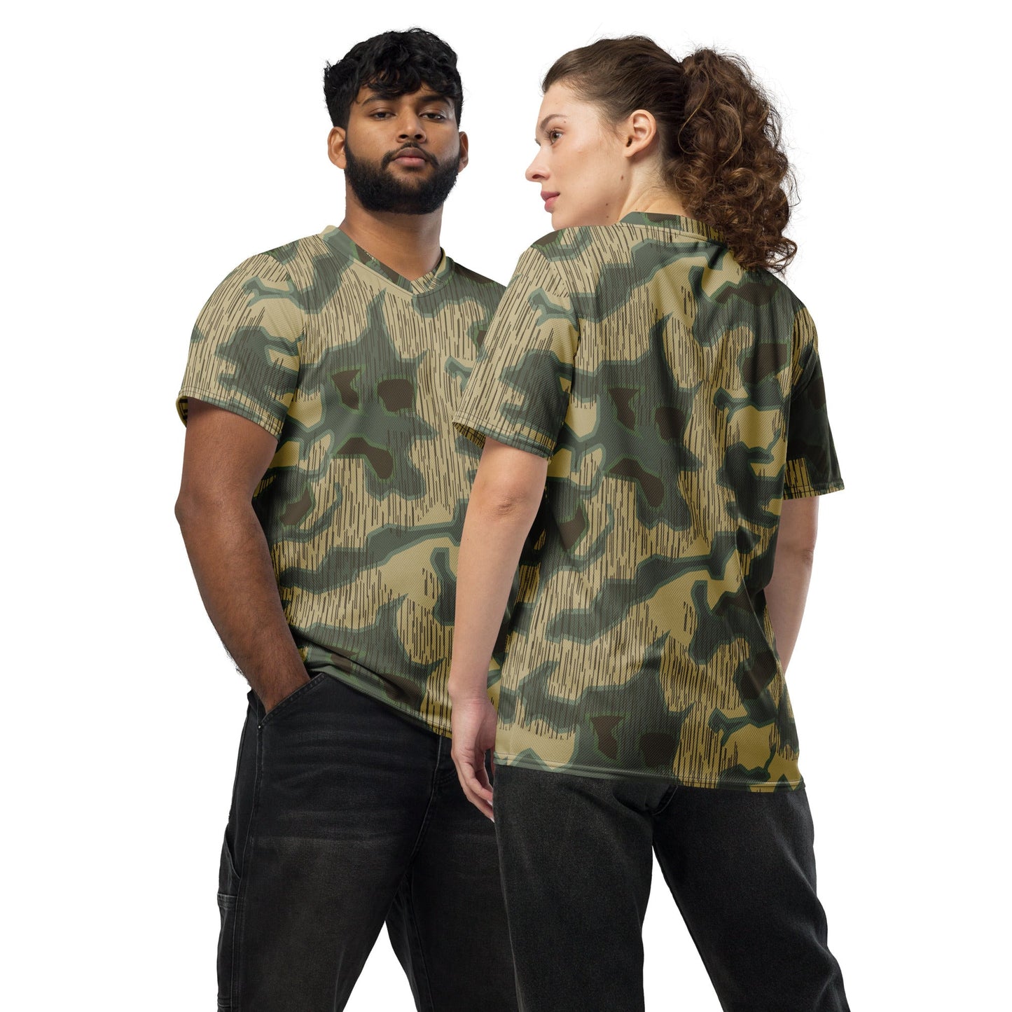 German Splittermuster Multi-terrain CAMO Unisex Sports Jersey - 2XS