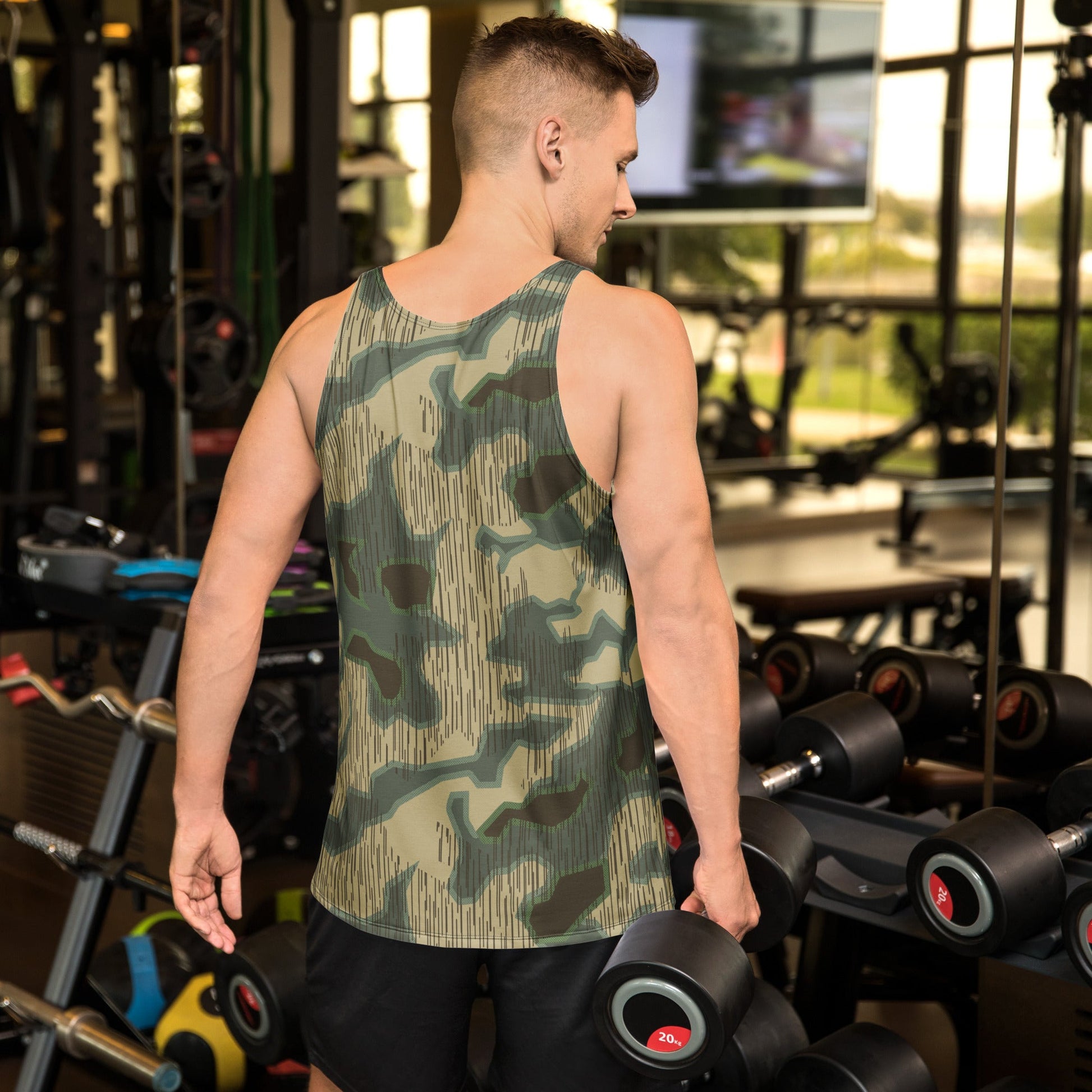 German Splittermuster Multi-terrain CAMO Unisex Tank Top - Tops