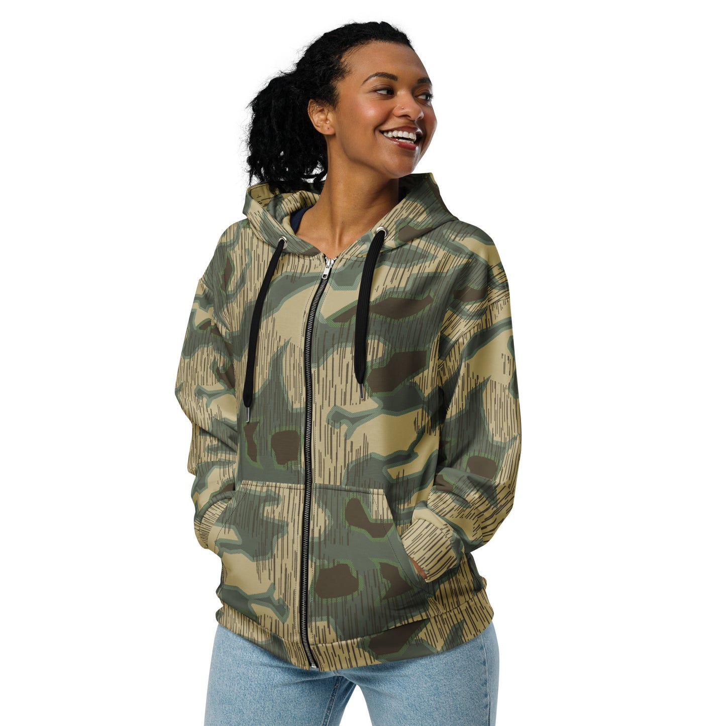 German Splittermuster Multi-terrain CAMO Unisex zip hoodie - Zip Hoodies