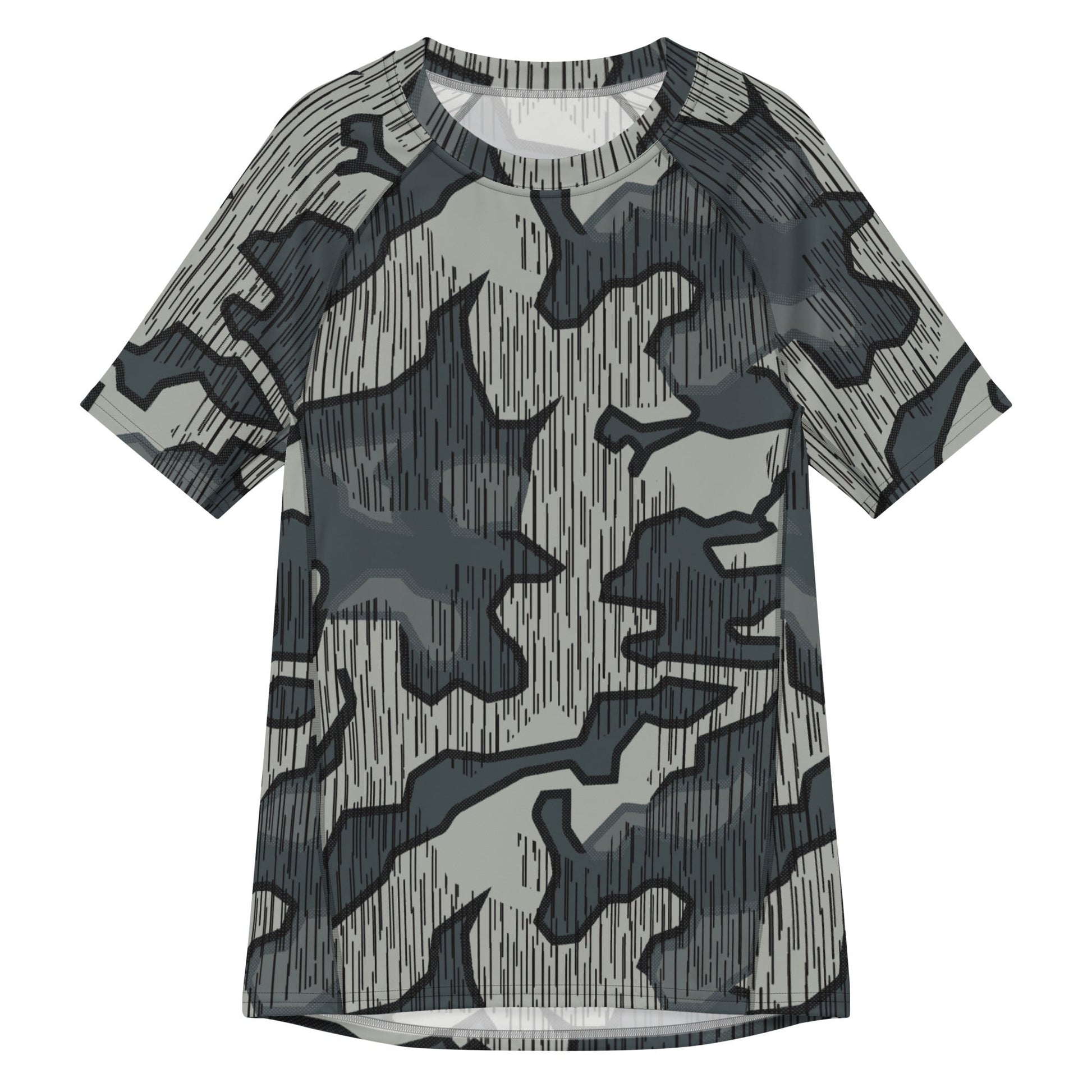 German Splittermuster Urban CAMO Mens Short-Sleeve Rash Guard - 2XS - Short-sleeve Guards