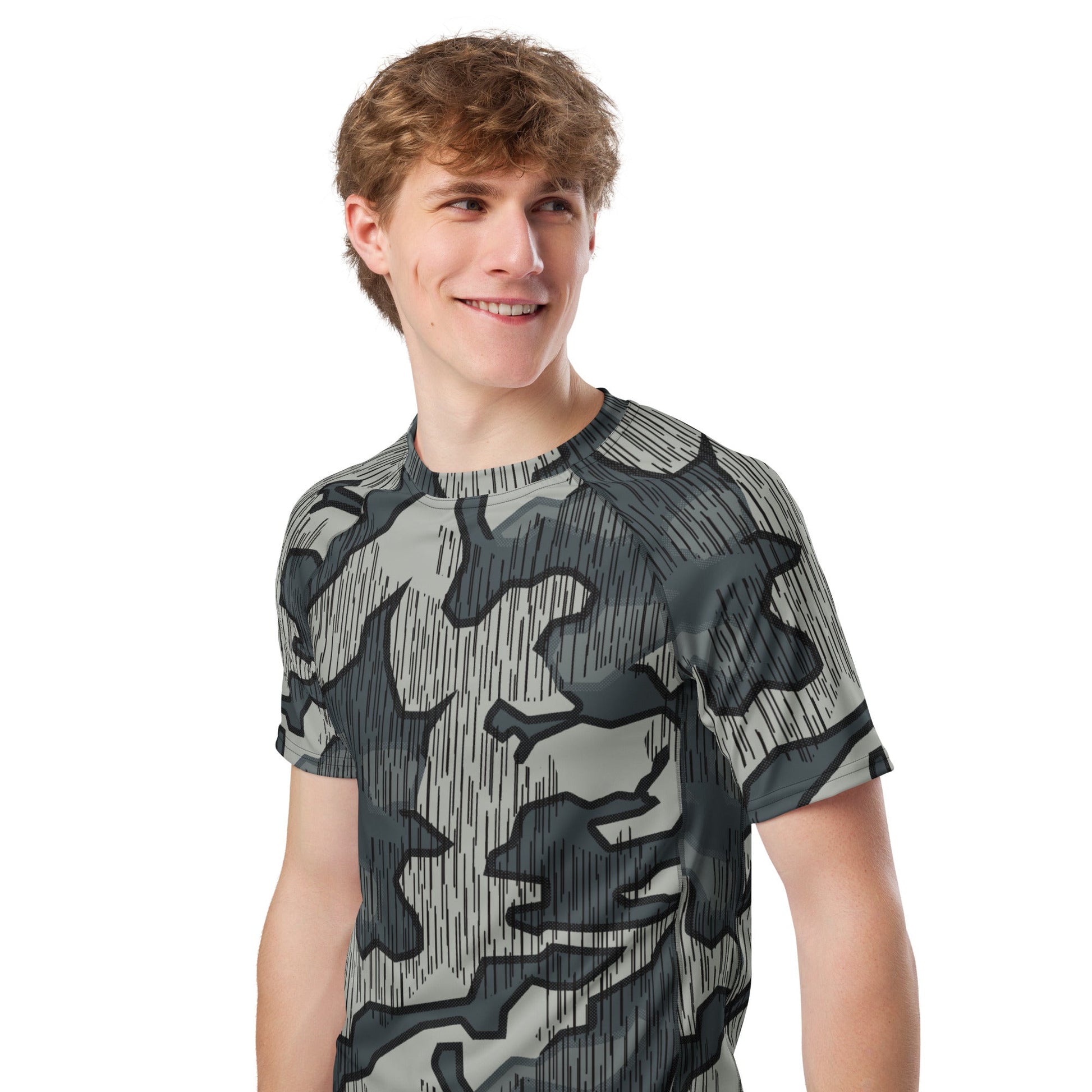 German Splittermuster Urban CAMO Mens Short-Sleeve Rash Guard - Short-sleeve Guards