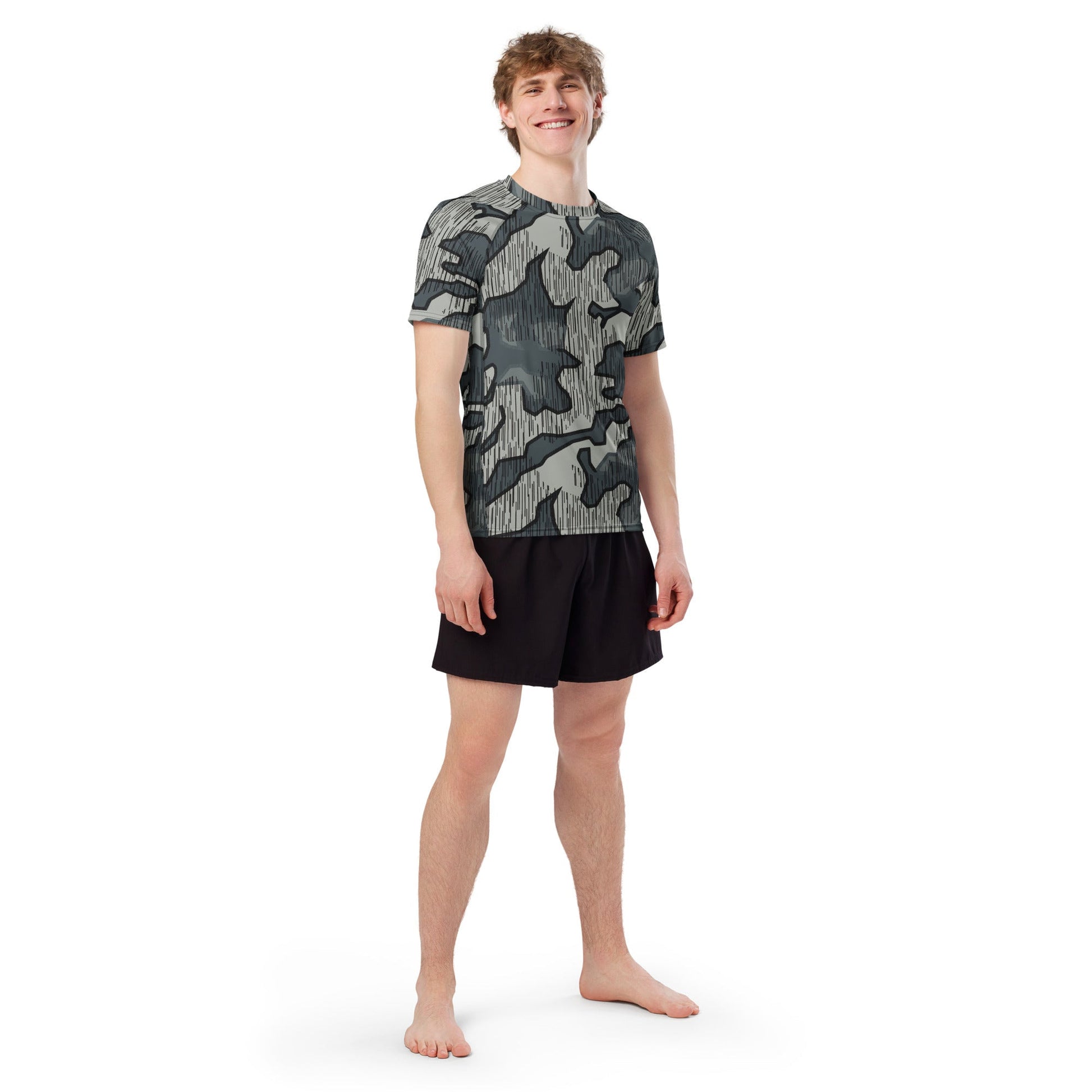German Splittermuster Urban CAMO Mens Short-Sleeve Rash Guard - Short-sleeve Guards
