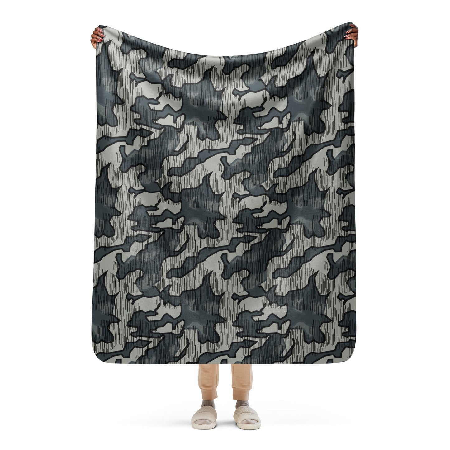 German Splittermuster Urban CAMO Sherpa blanket - 50″×60″ - Blankets
