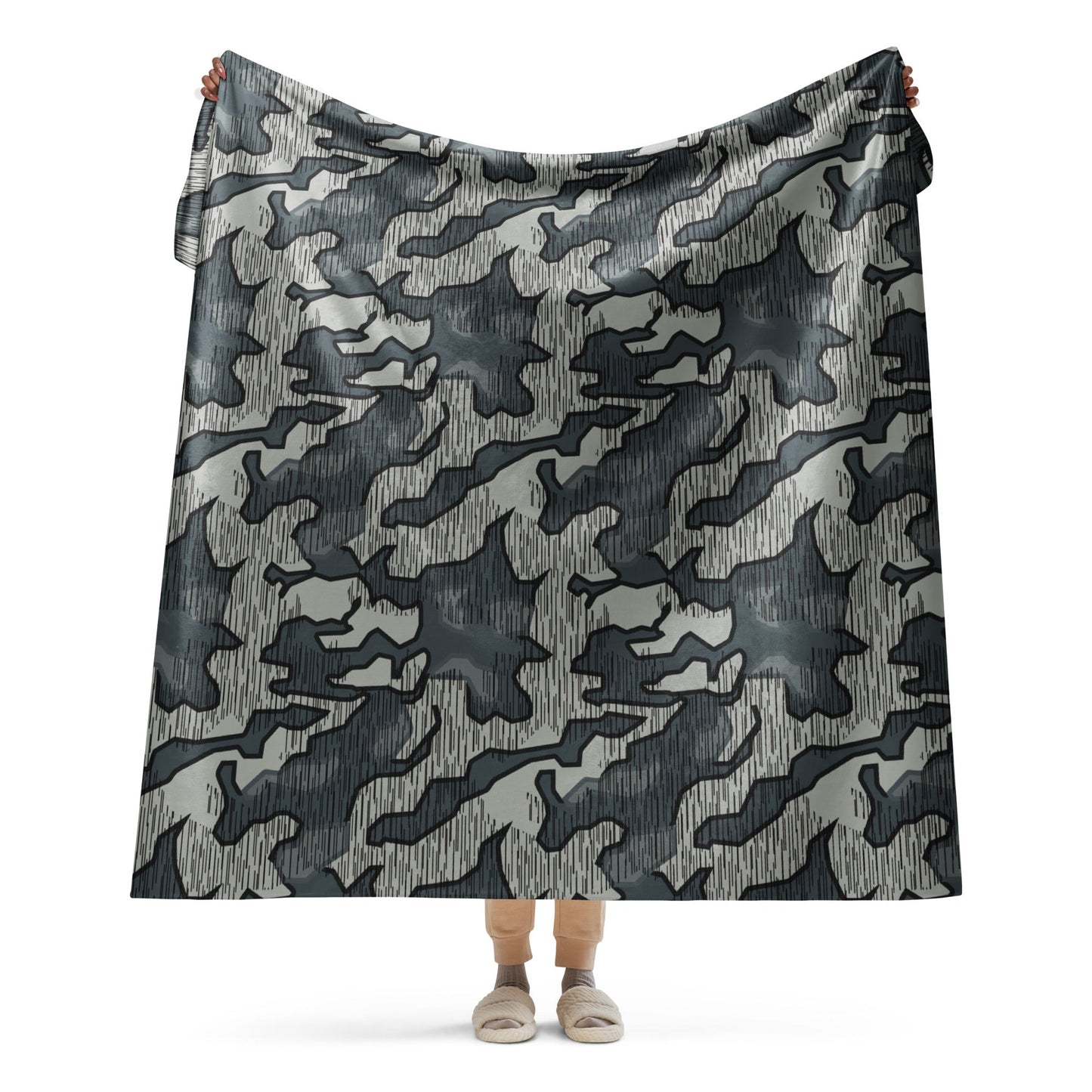 German Splittermuster Urban CAMO Sherpa blanket - 60″×80″ - Blankets