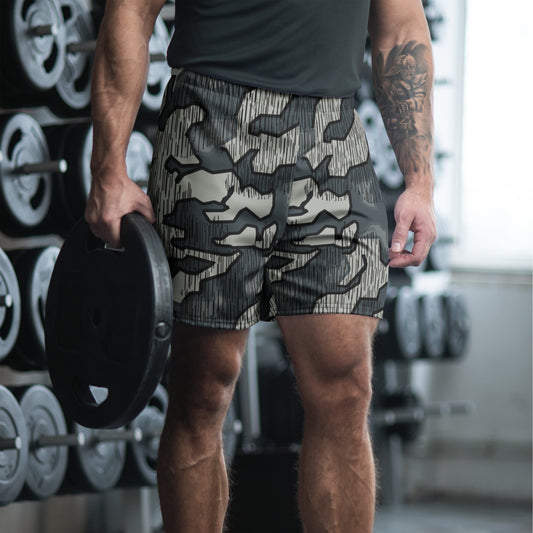 German Splittermuster Urban CAMO Unisex Athletic Long Shorts - 2XS