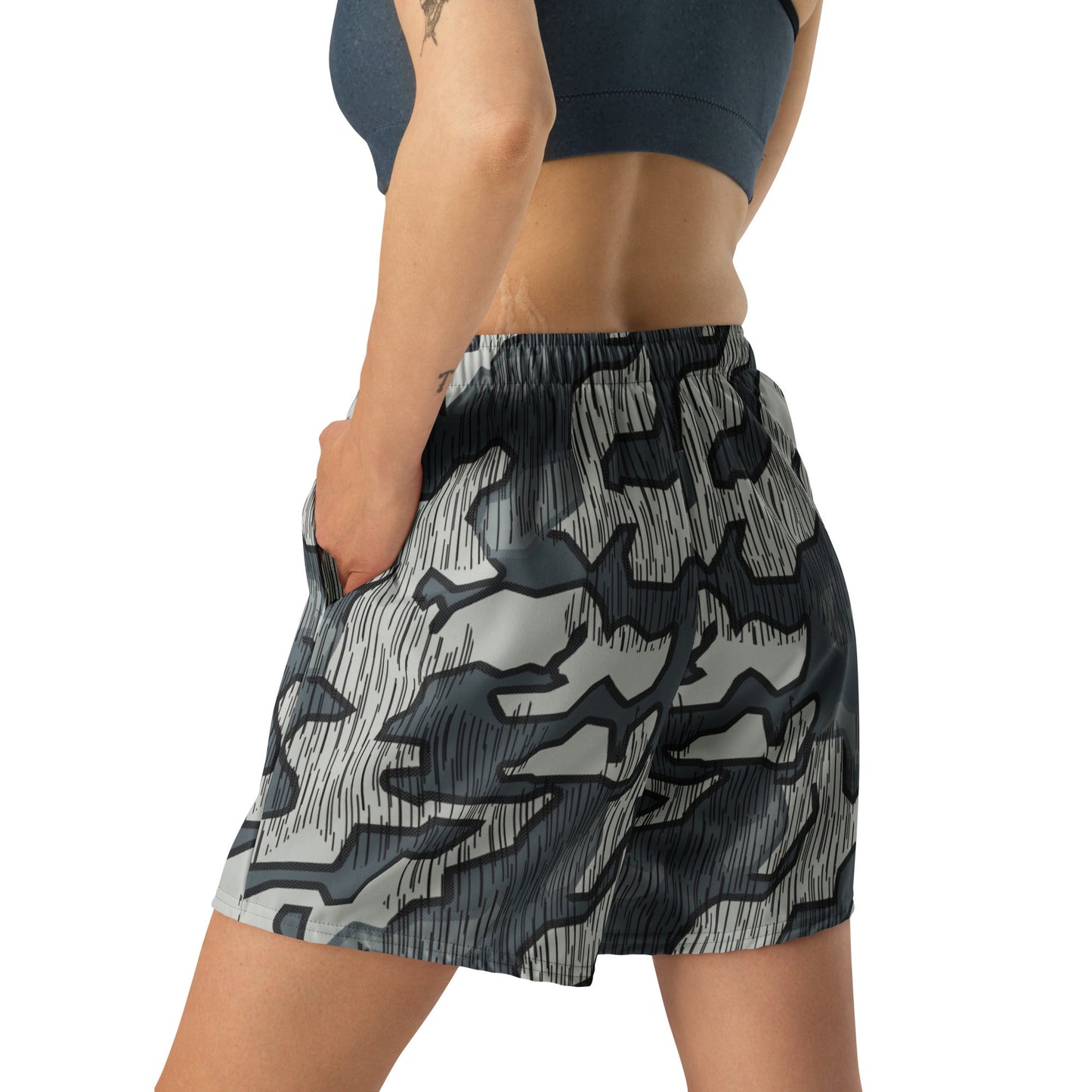 German Splittermuster Urban CAMO Unisex Athletic Long Shorts