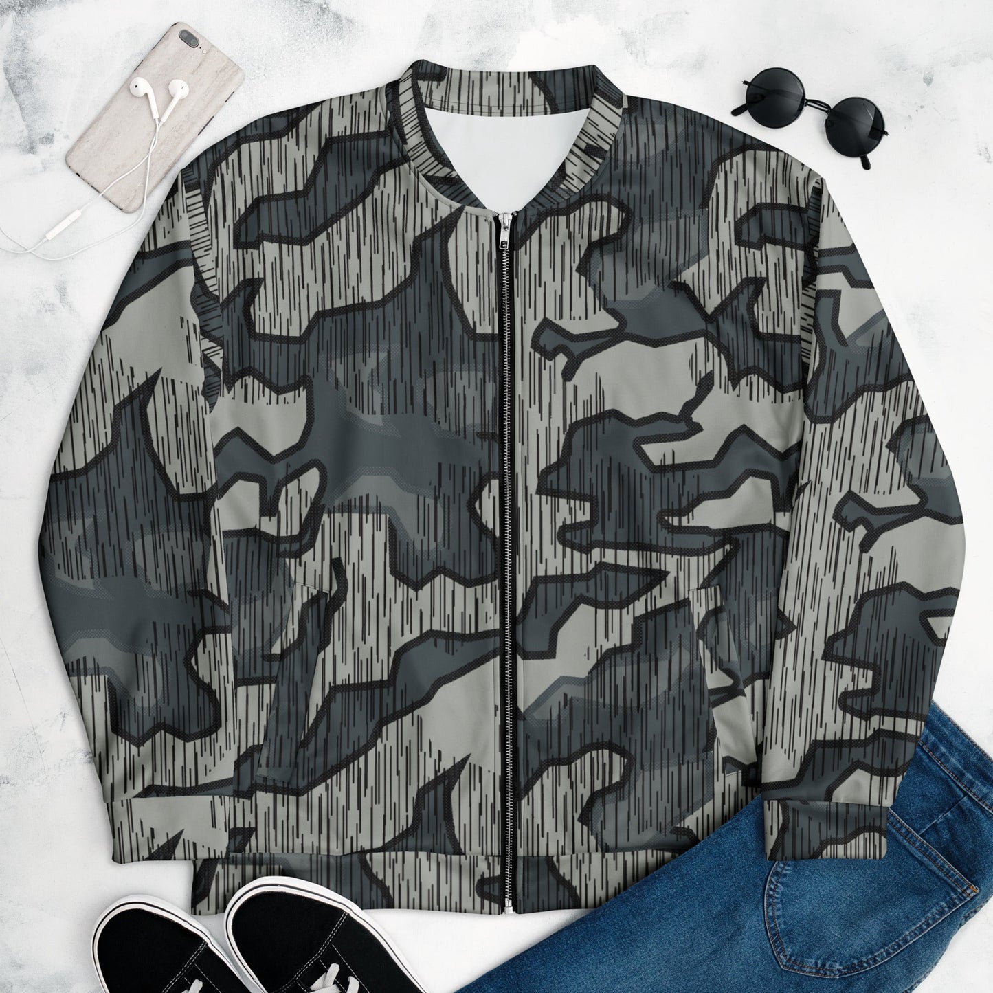 German Splittermuster Urban CAMO Unisex Bomber Jacket - Jackets