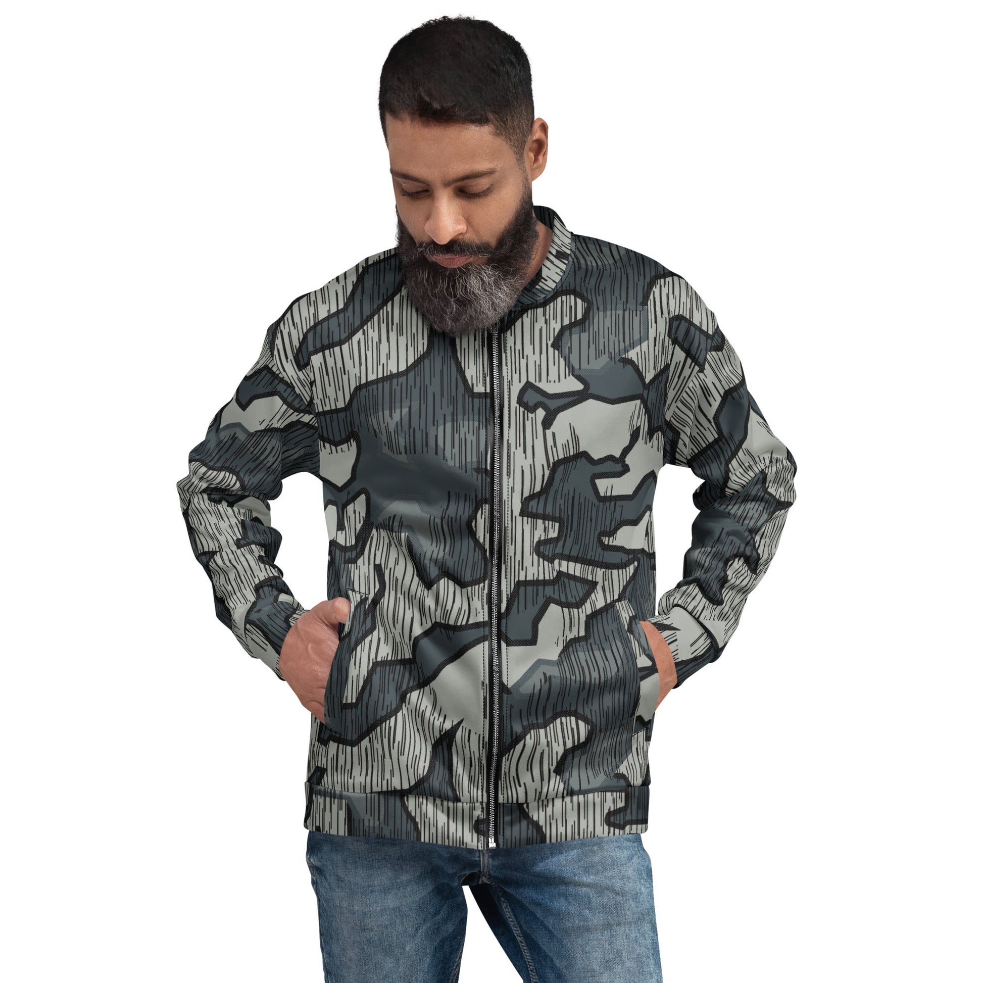 German Splittermuster Urban CAMO Unisex Bomber Jacket - XS - Jackets