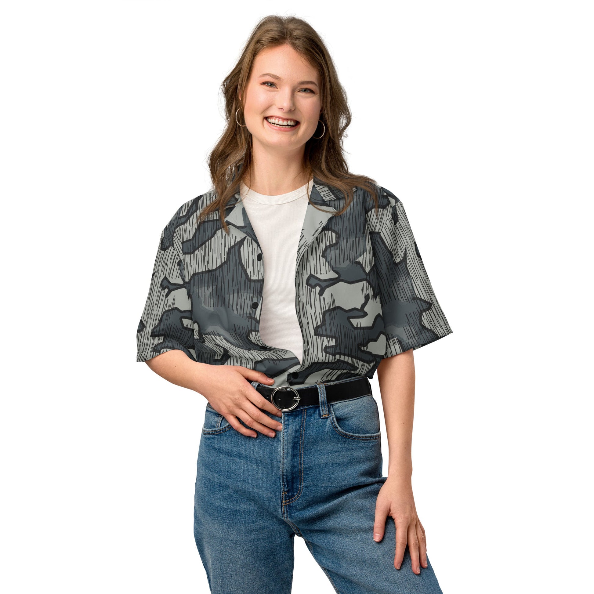 German Splittermuster Urban CAMO Unisex button shirt - Button Shirts