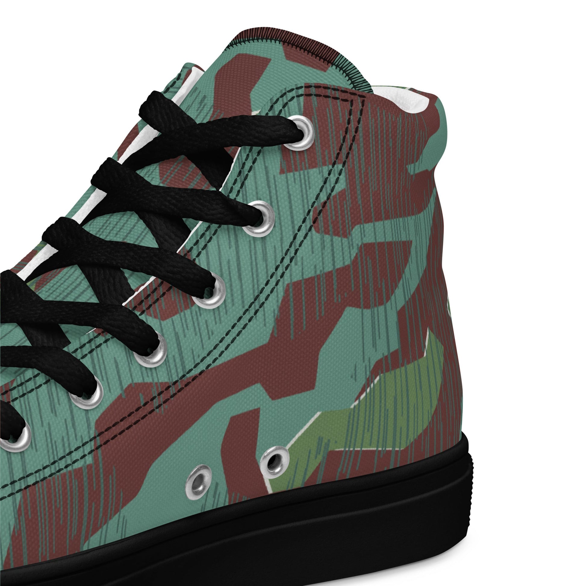 German Splittermuster Wehrmacht 31 Gebirgsjäger CAMO Mens High-Top Canvas Shoes