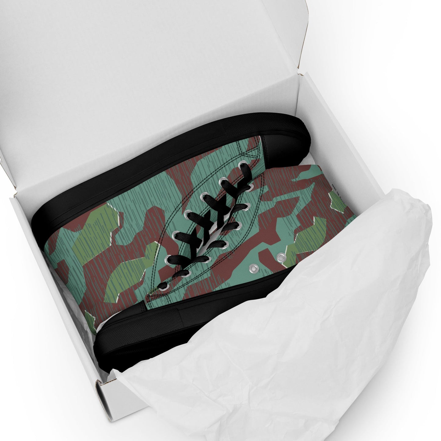 German Splittermuster Wehrmacht 31 Gebirgsjäger CAMO Mens High-Top Canvas Shoes
