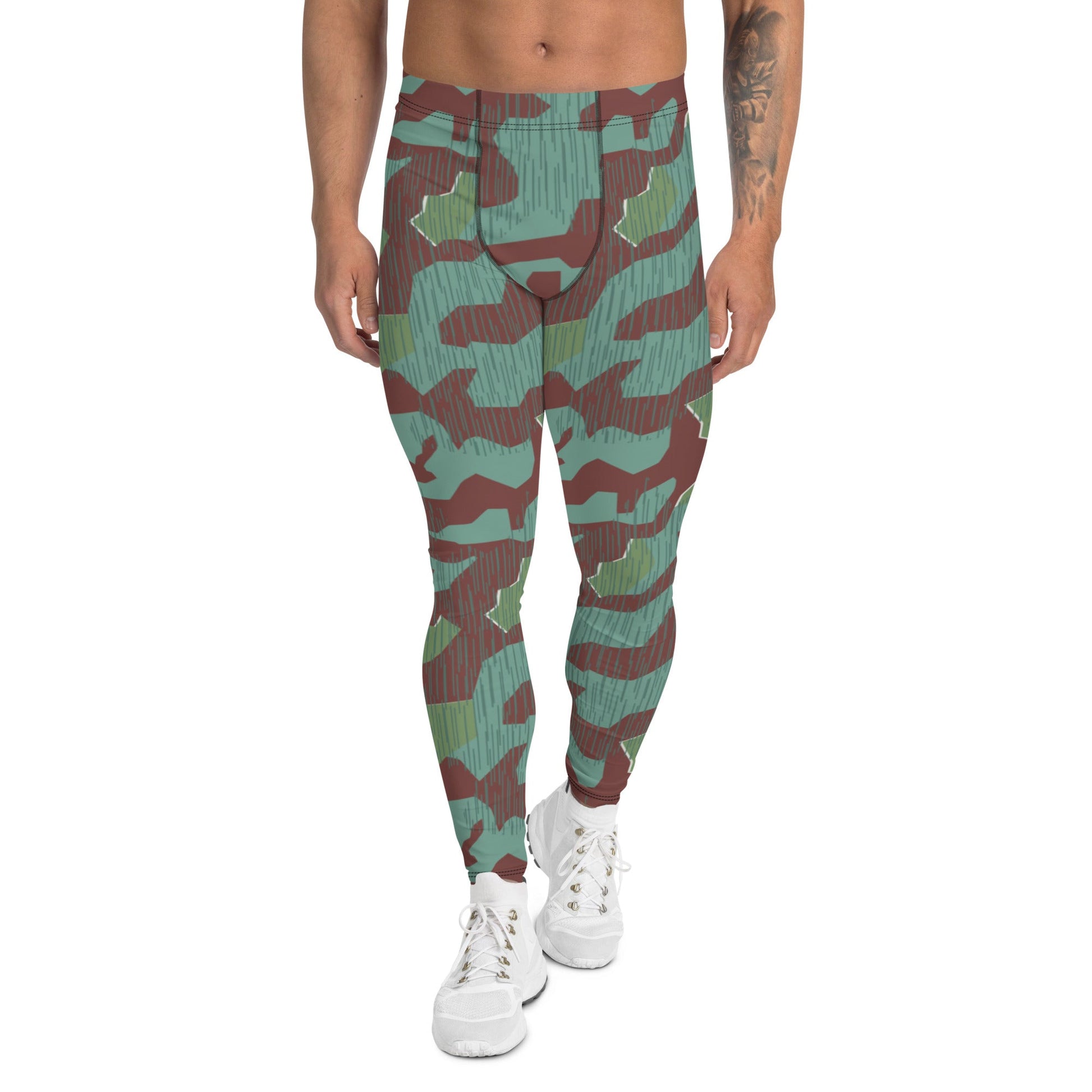 German Splittermuster Wehrmacht 31 Gebirgsjäger CAMO Mens Leggings - XS