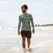 Splittermuster Mountain Troops CAMO Mens Long-Sleeve Rash Guard - XS