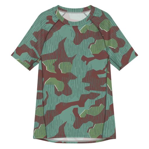 Splittermuster Mountain Troops CAMO Mens Short-Sleeve Rash Guard - 2XS - SS