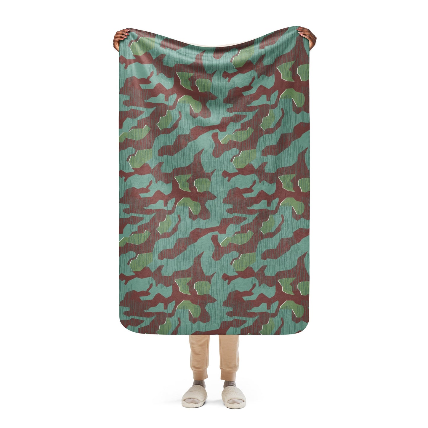German Splittermuster Wehrmacht 31 Gebirgsjäger CAMO Sherpa blanket - 37″×57″ - Blankets