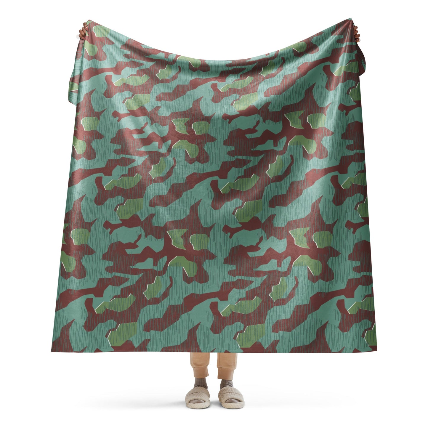 German Splittermuster Wehrmacht 31 Gebirgsjäger CAMO Sherpa blanket - 60″×80″ - Blankets