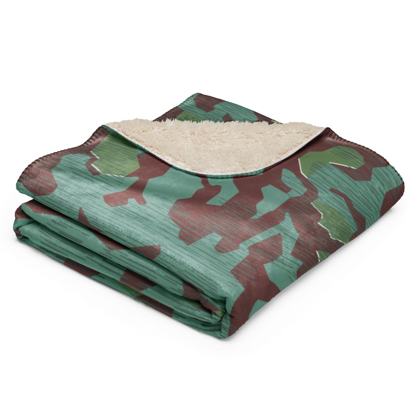 German Splittermuster Wehrmacht 31 Gebirgsjäger CAMO Sherpa blanket - Blankets