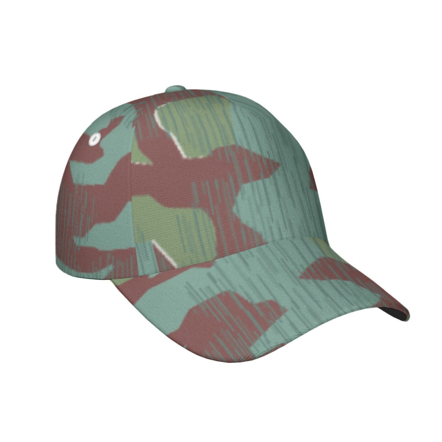 German Splittermuster Wehrmacht 31 Gebirgsjäger CAMO Snapback Ball Cap - U / White