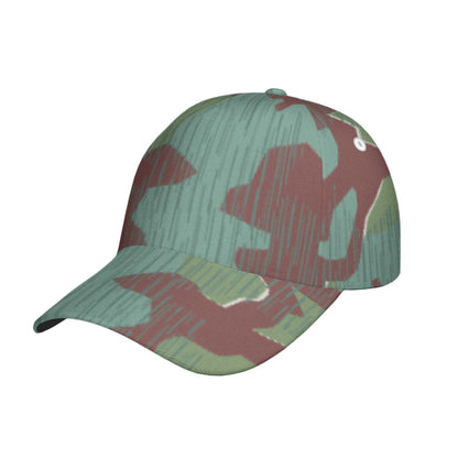 German Splittermuster Wehrmacht 31 Gebirgsjäger CAMO Snapback Ball Cap - U / White