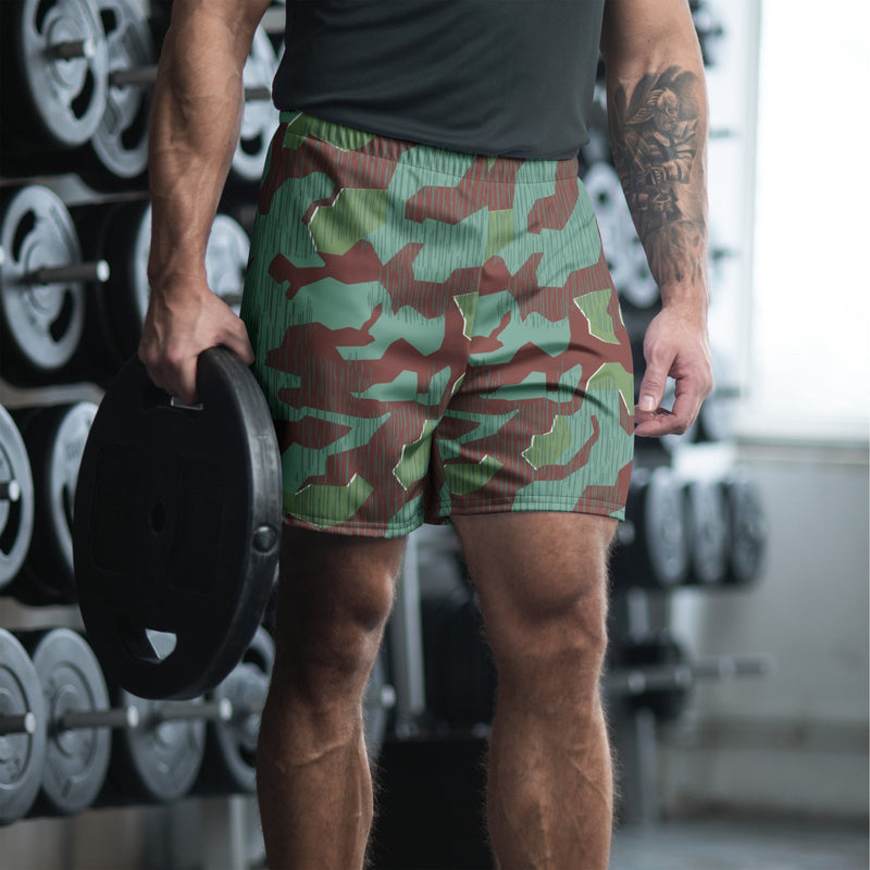 Splittermuster Mountain Troops CAMO Unisex Athletic Long Shorts - 2XS