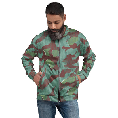 German Splittermuster Wehrmacht 31 Gebirgsjäger CAMO Unisex Bomber Jacket - XS