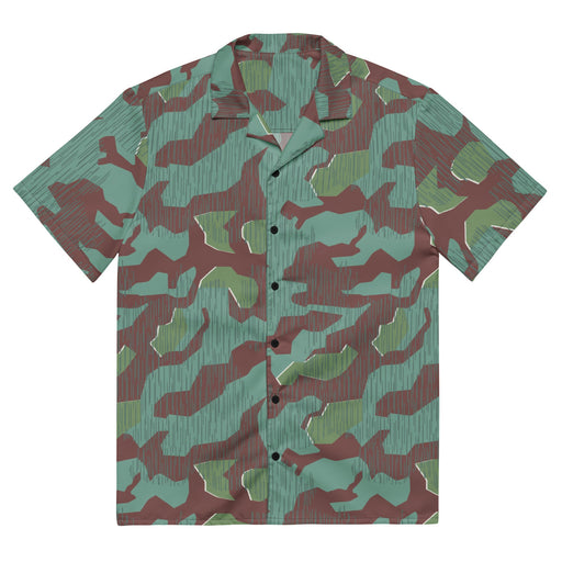 Splittermuster Mountain Troops CAMO Unisex Short-Sleeve Button Shirt - 2XS - Button-Up