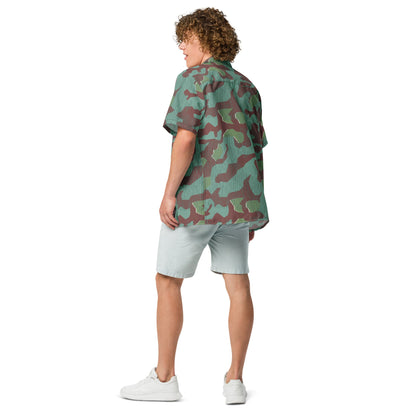 German Splittermuster Wehrmacht 31 Gebirgsjäger CAMO Unisex Short-Sleeve Button Shirt