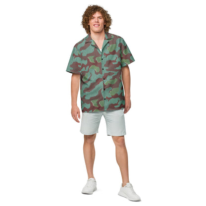 German Splittermuster Wehrmacht 31 Gebirgsjäger CAMO Unisex Short-Sleeve Button Shirt