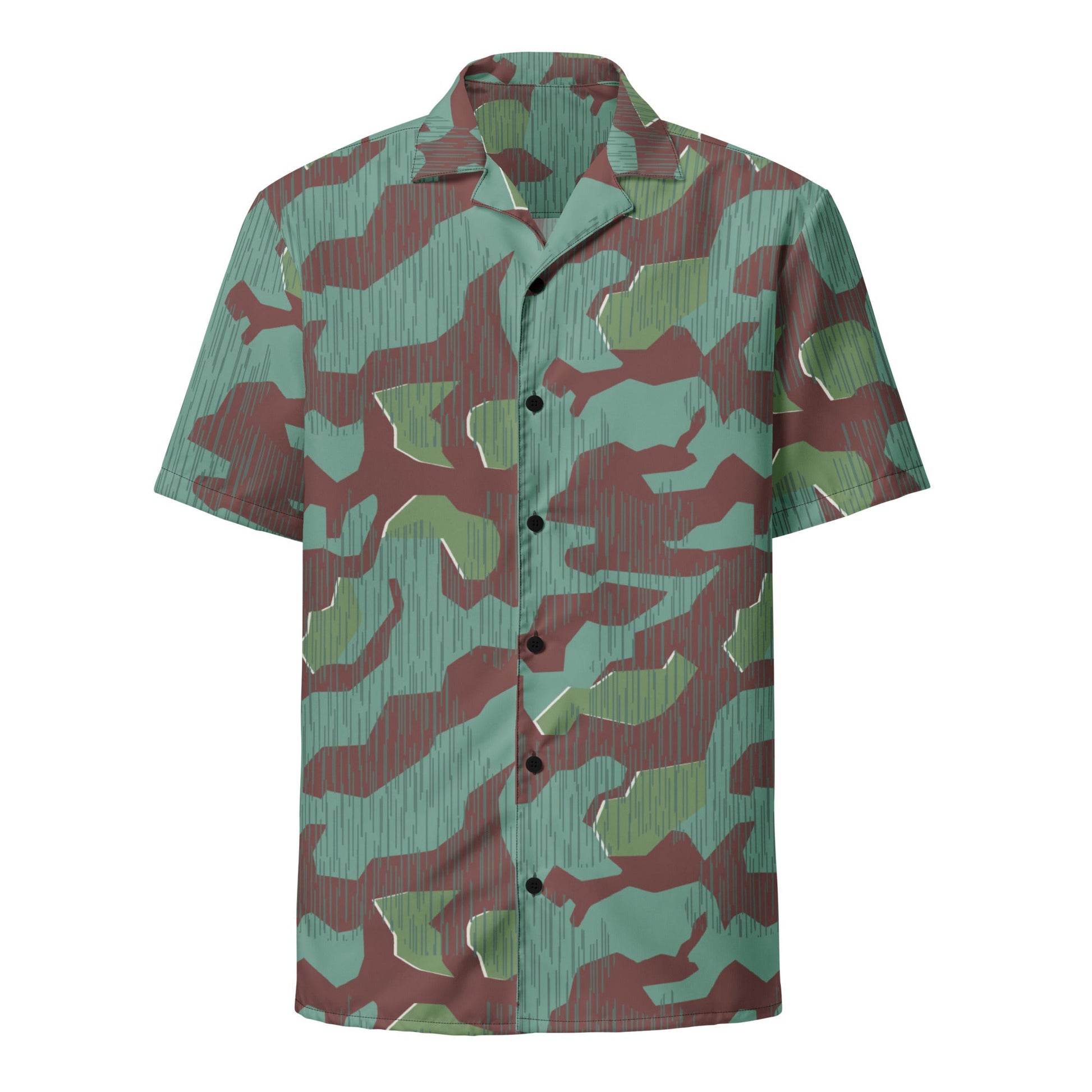 German Splittermuster Wehrmacht 31 Gebirgsjäger CAMO Unisex Short-Sleeve Button Shirt