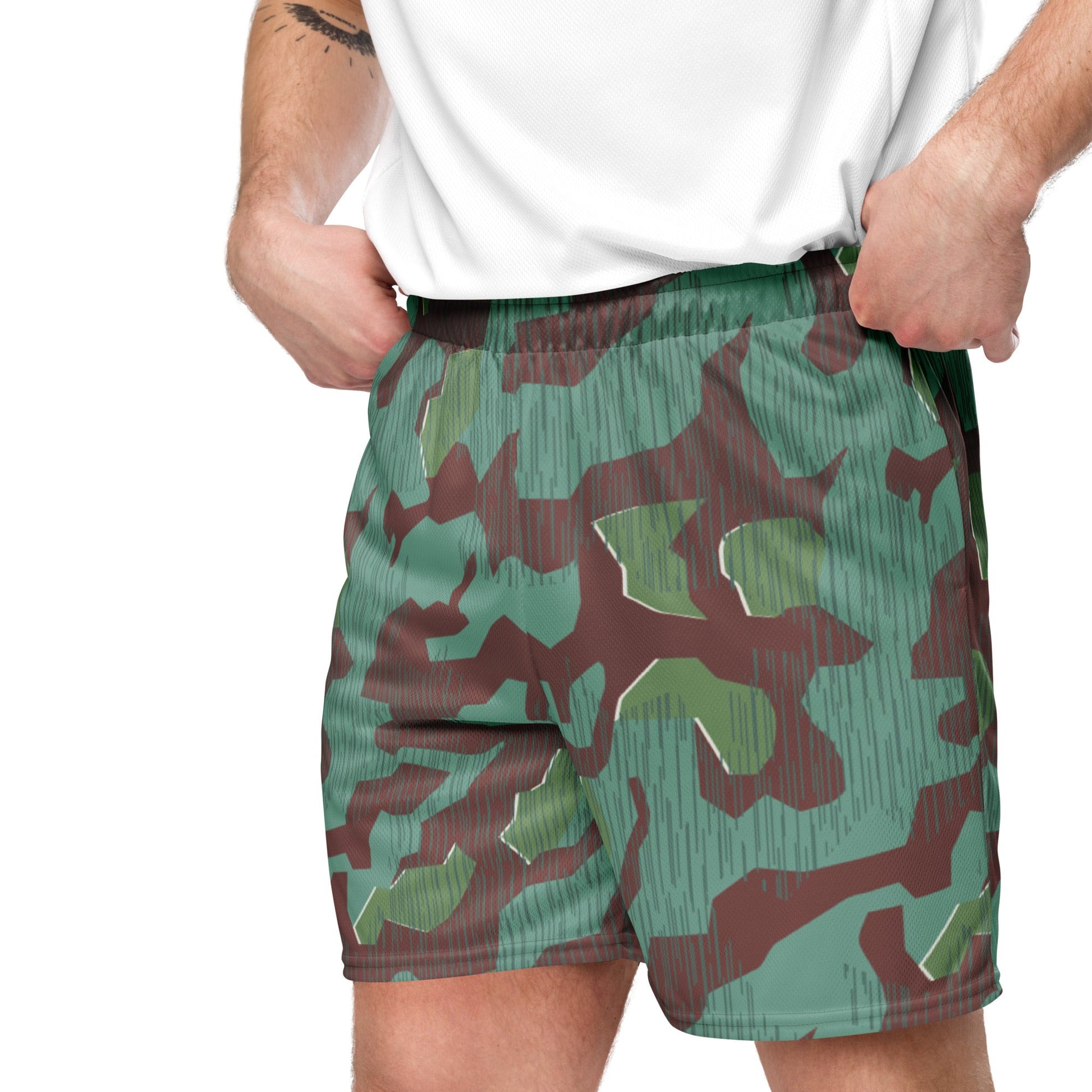 German Splittermuster Wehrmacht 31 Gebirgsjäger CAMO Unisex mesh shorts - Mesh Shorts