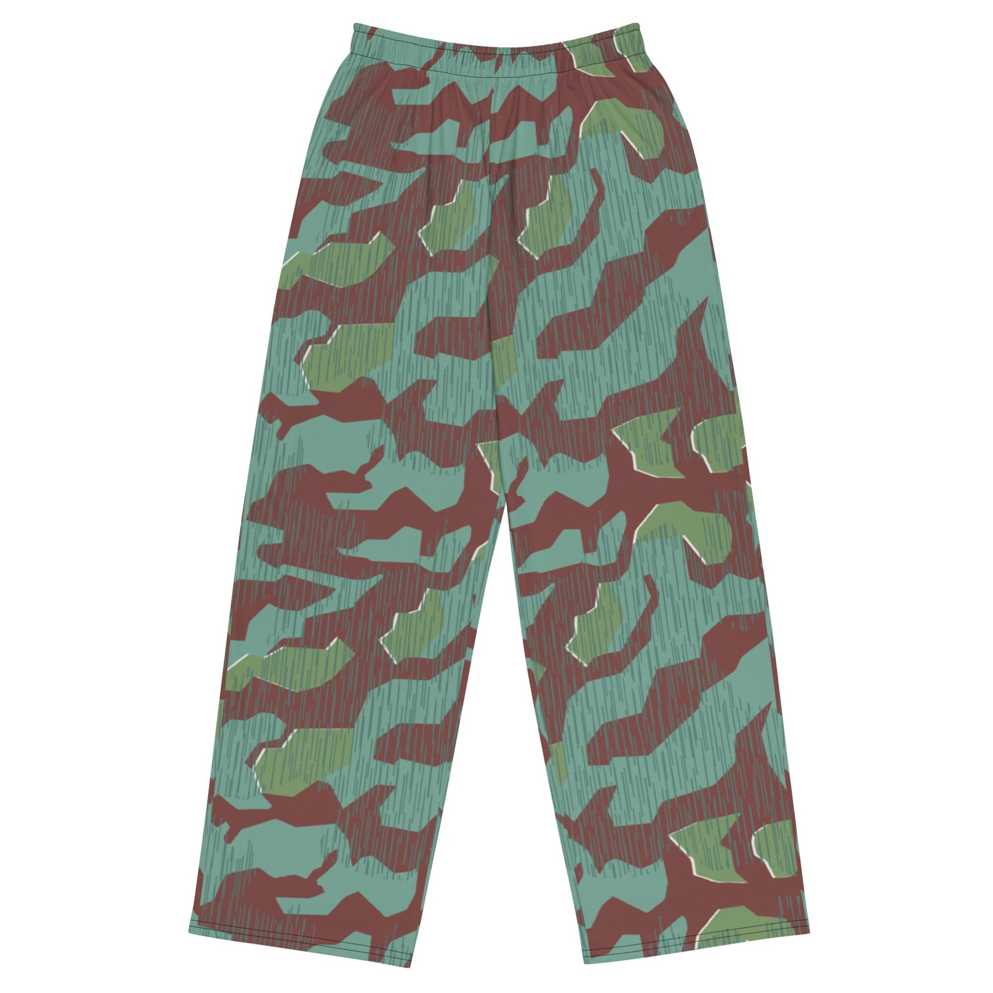 German Splittermuster Wehrmacht 31 Gebirgsjäger CAMO unisex wide-leg pants - 2XS - Wide-leg Pants
