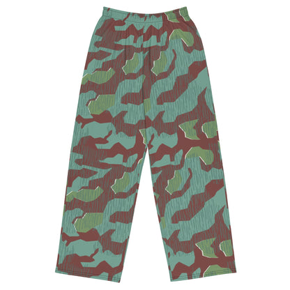 German Splittermuster Wehrmacht 31 Gebirgsjäger CAMO unisex wide-leg pants - 2XS - Wide-leg Pants