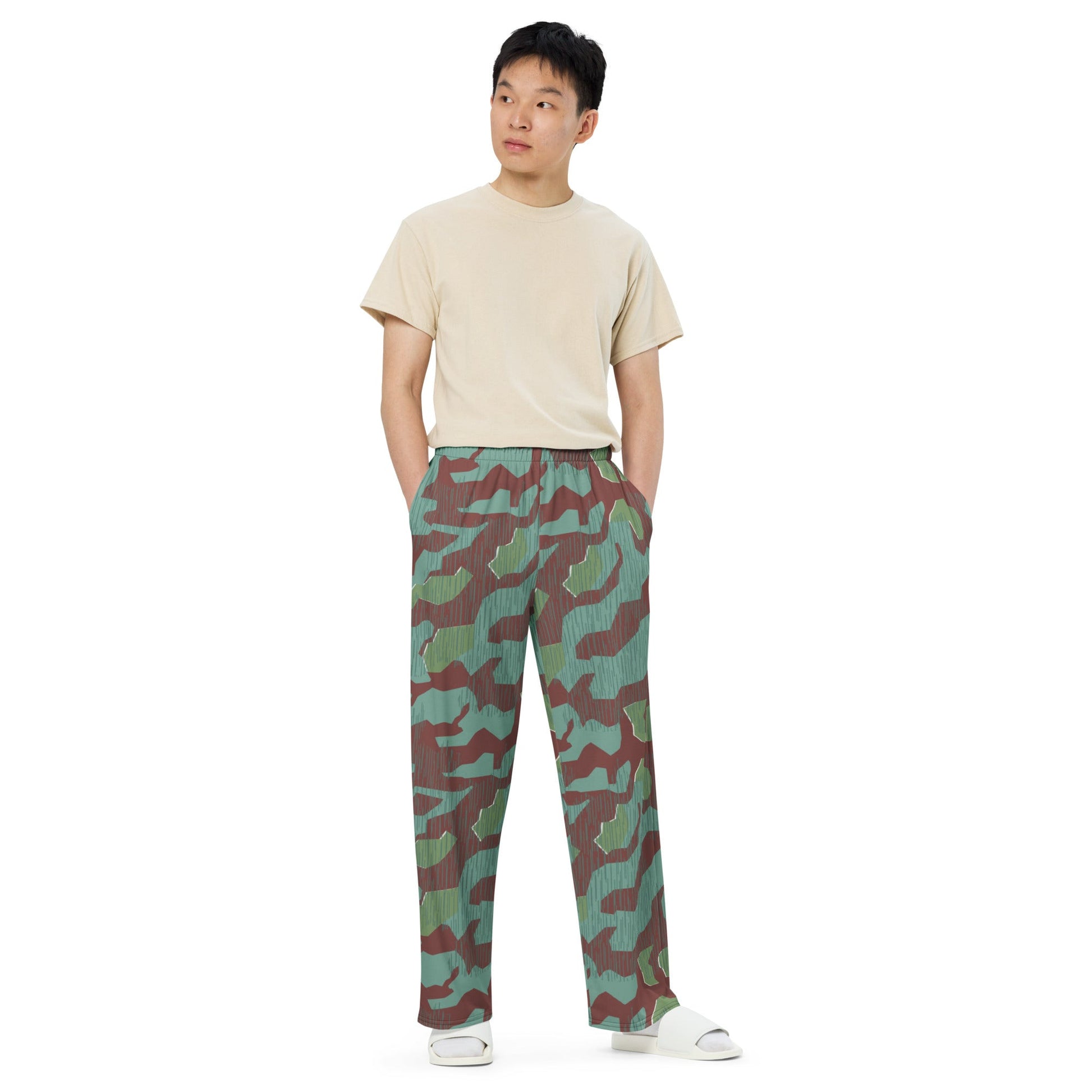 German Splittermuster Wehrmacht 31 Gebirgsjäger CAMO unisex wide-leg pants - Wide-leg Pants