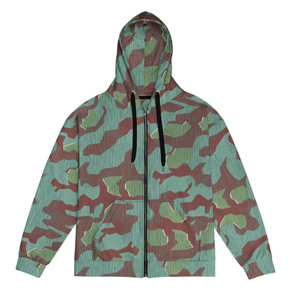 German Splittermuster Wehrmacht 31 Gebirgsjäger CAMO Unisex zip hoodie - 2XS - Zip Hoodies