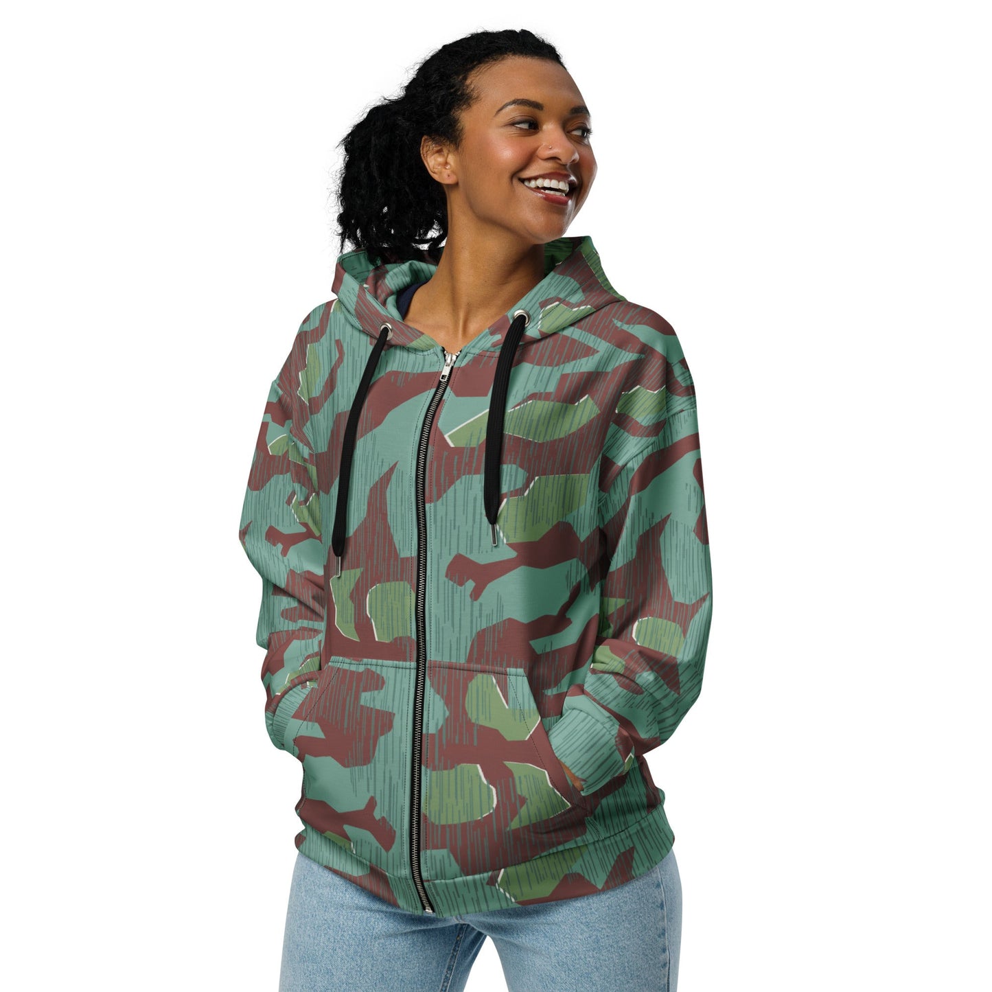 German Splittermuster Wehrmacht 31 Gebirgsjäger CAMO Unisex zip hoodie - Zip Hoodies