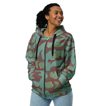 German Splittermuster Wehrmacht 31 Gebirgsjäger CAMO Unisex zip hoodie - Zip Hoodies