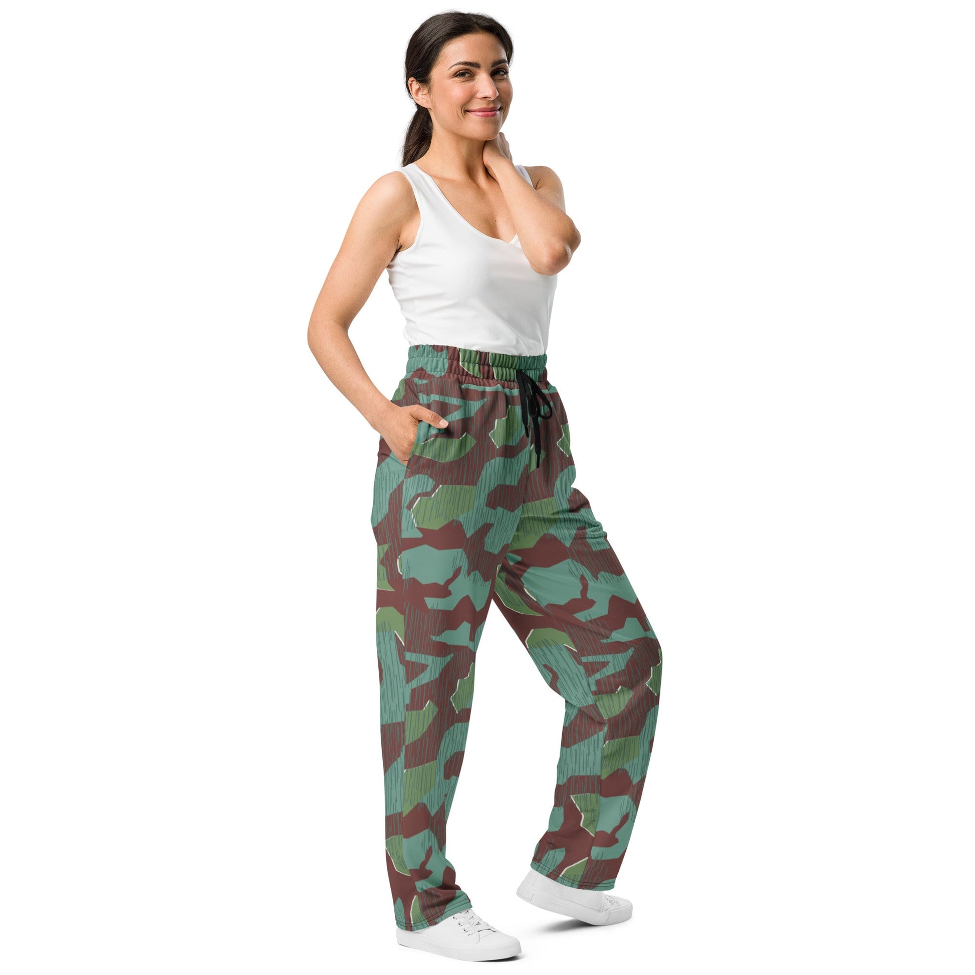 German Splittermuster Wehrmacht 31 Gebirgsjäger CAMO Wide-leg joggers - Joggers