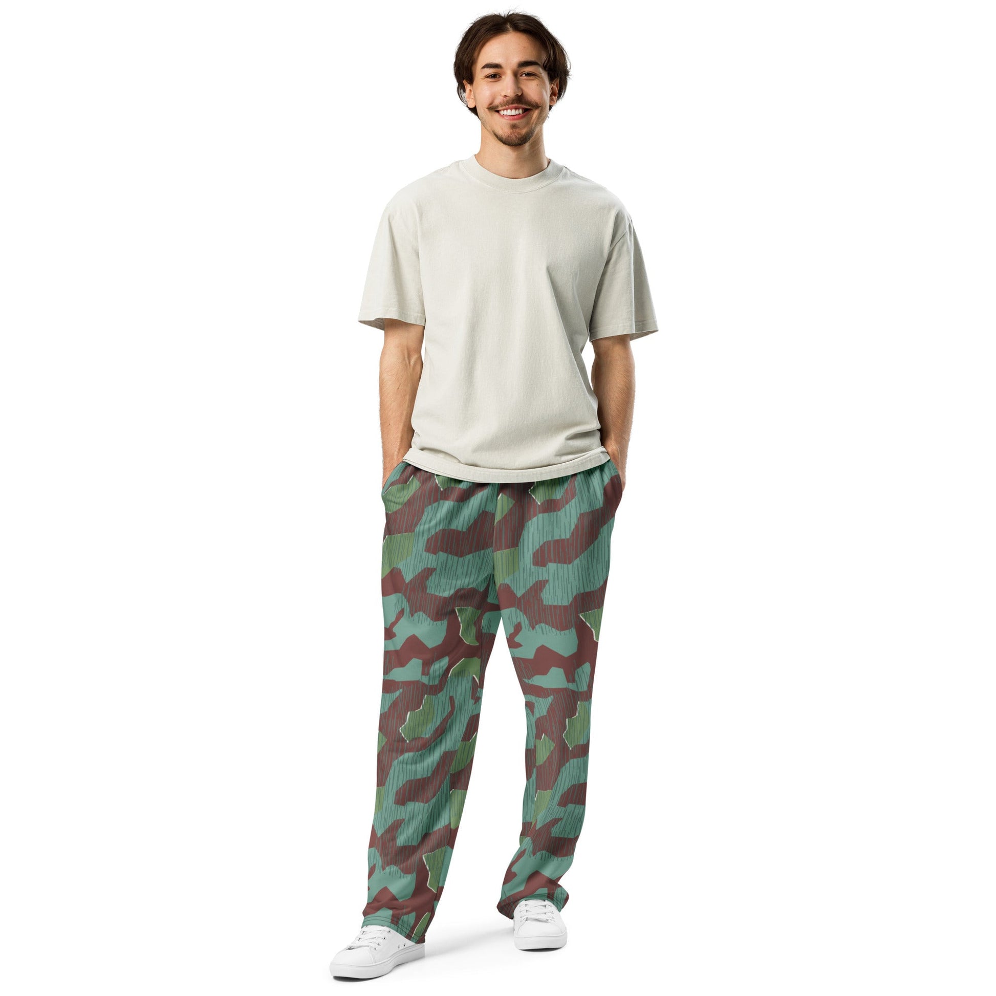 German Splittermuster Wehrmacht 31 Gebirgsjäger CAMO Wide-leg joggers - Joggers