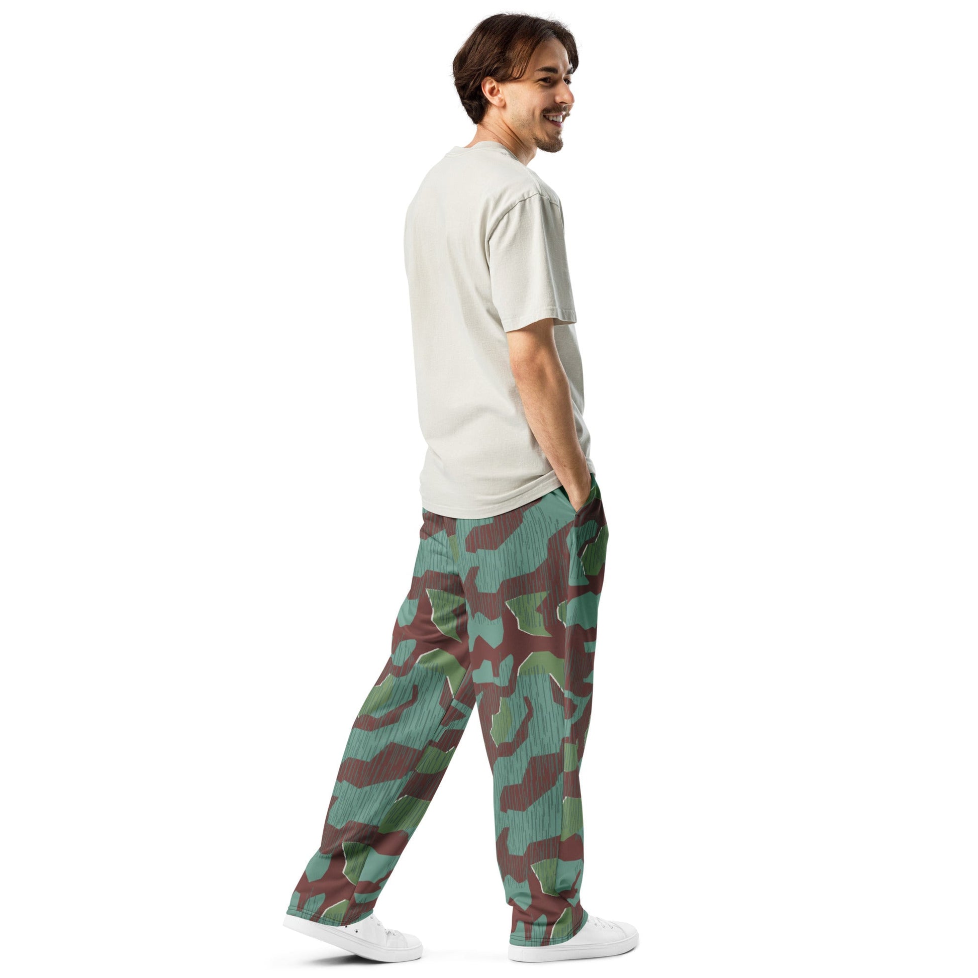 German Splittermuster Wehrmacht 31 Gebirgsjäger CAMO Wide-leg joggers - Joggers