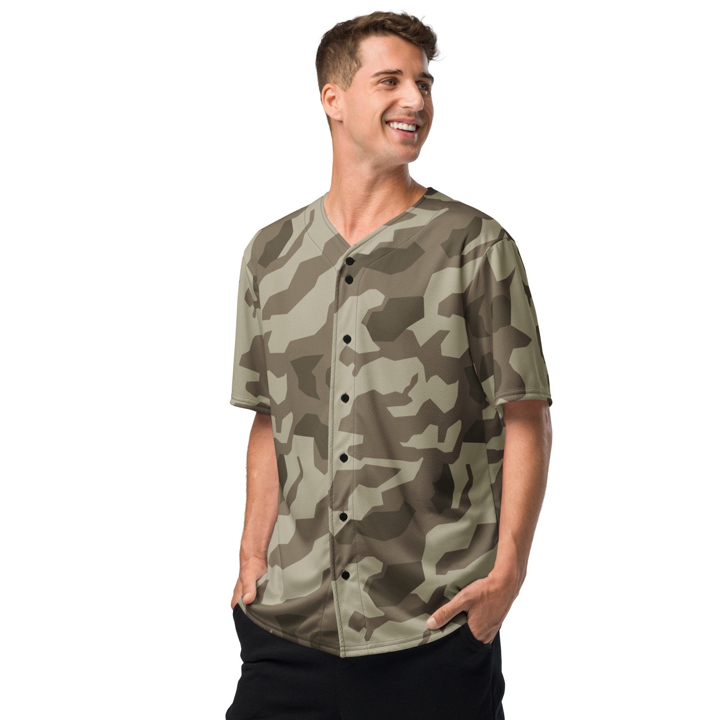 German Splittermuster Wolfenstein Afrika Korps CAMO baseball jersey - Baseball Jerseys