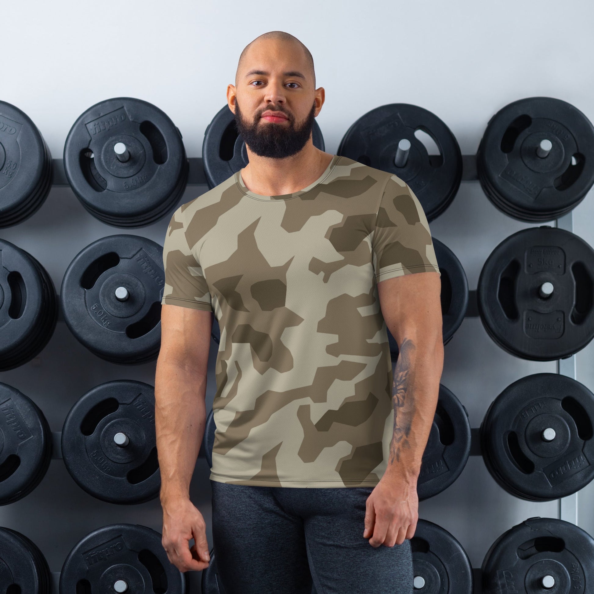 German Splittermuster Wolfenstein Afrika Korps CAMO Mens Athletic T-shirt - XS - T-Shirts