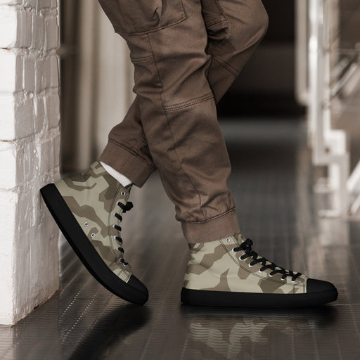 Splittermuster Wolfenstein Afrika Korps CAMO Mens High-Top Canvas Shoes - 5