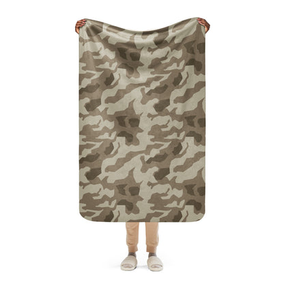 German Splittermuster Wolfenstein Afrika Korps CAMO Sherpa Blanket - 37″×57″