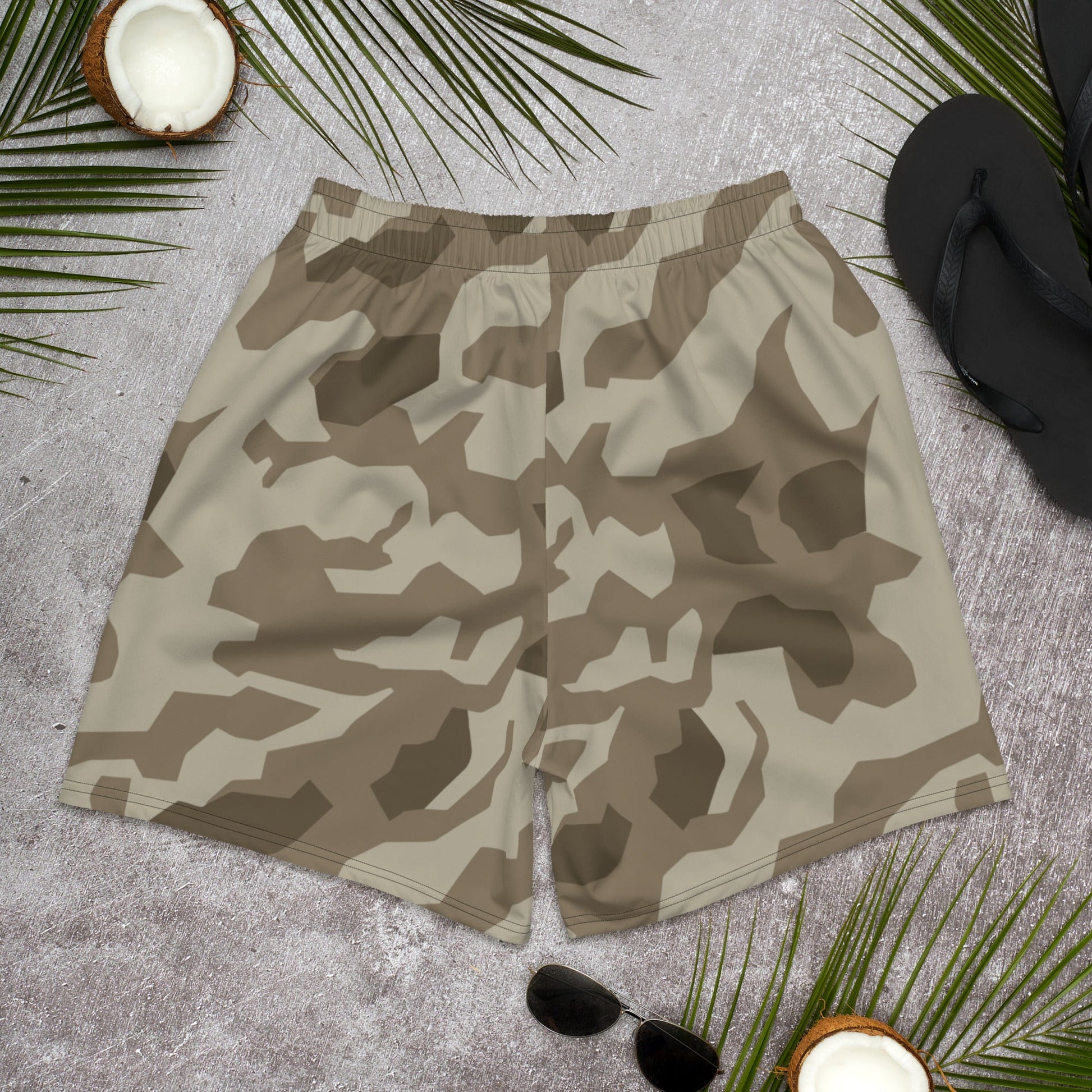 German Splittermuster Wolfenstein Afrika Korps CAMO Unisex Athletic Long Shorts