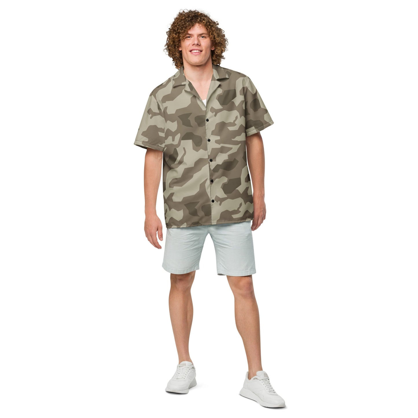 German Splittermuster Wolfenstein Afrika Korps CAMO Unisex Short-Sleeve Button Shirt