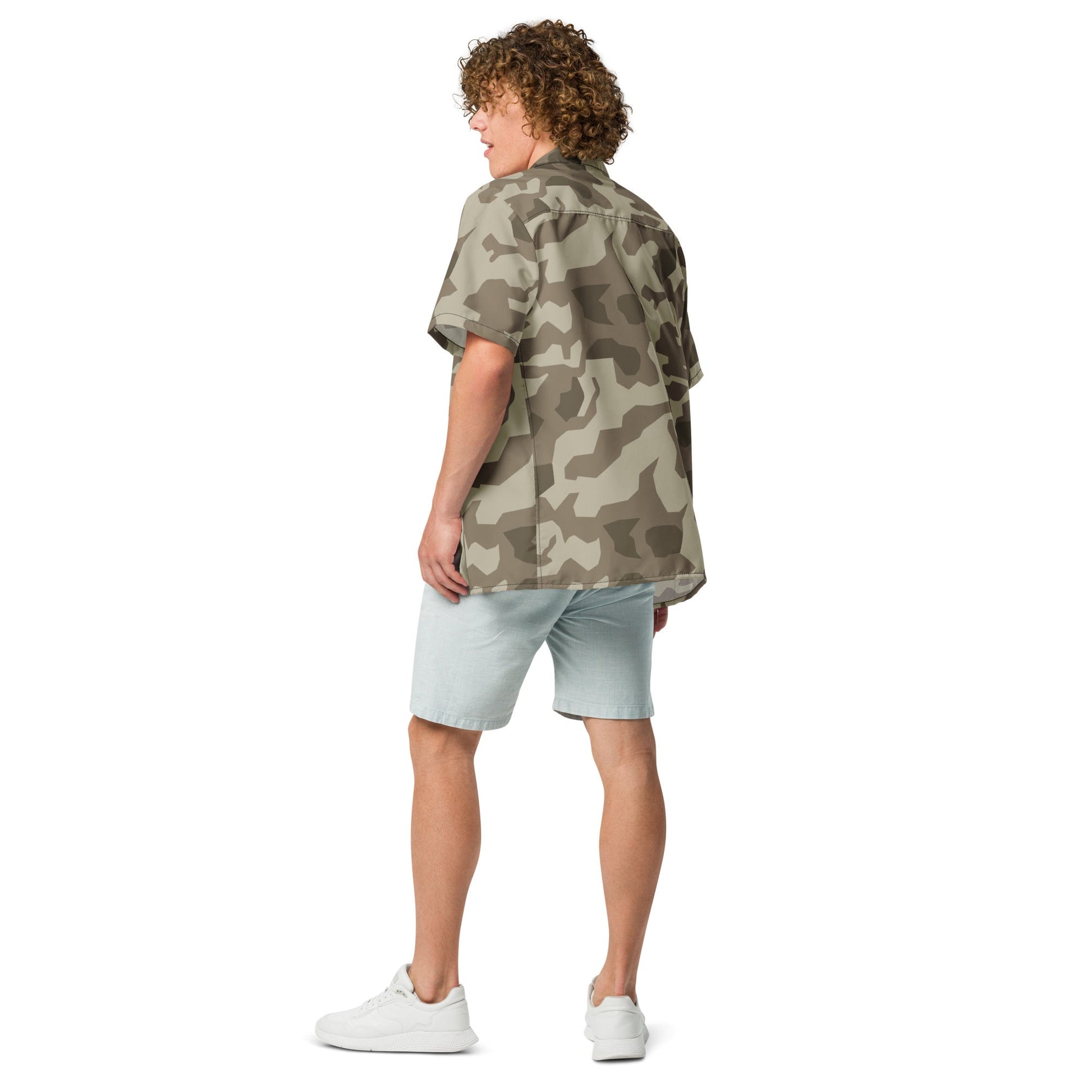 German Splittermuster Wolfenstein Afrika Korps CAMO Unisex Short-Sleeve Button Shirt
